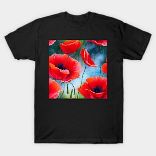 Watercolor poppy flower T-Shirt